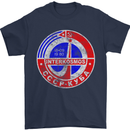 INTERKOSMOS CCCP Soviet Space USSR Logo Mens T-Shirt Cotton Gildan Navy Blue