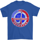 INTERKOSMOS CCCP Soviet Space USSR Logo Mens T-Shirt Cotton Gildan Royal Blue