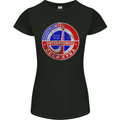 INTERKOSMOS CCCP Soviet Space USSR Logo Womens Petite Cut T-Shirt Black