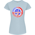 INTERKOSMOS CCCP Soviet Space USSR Logo Womens Petite Cut T-Shirt Light Blue
