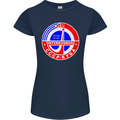 INTERKOSMOS CCCP Soviet Space USSR Logo Womens Petite Cut T-Shirt Navy Blue
