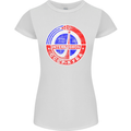 INTERKOSMOS CCCP Soviet Space USSR Logo Womens Petite Cut T-Shirt White