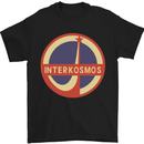 INTERKOSMOS Logo Soviet Space USSR CCCP Mens T-Shirt Cotton Gildan Black