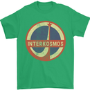 INTERKOSMOS Logo Soviet Space USSR CCCP Mens T-Shirt Cotton Gildan Irish Green