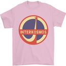 INTERKOSMOS Logo Soviet Space USSR CCCP Mens T-Shirt Cotton Gildan Light Pink