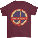 INTERKOSMOS Logo Soviet Space USSR CCCP Mens T-Shirt Cotton Gildan Maroon