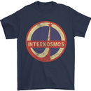 INTERKOSMOS Logo Soviet Space USSR CCCP Mens T-Shirt Cotton Gildan Navy Blue