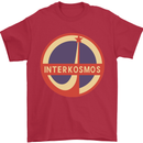 INTERKOSMOS Logo Soviet Space USSR CCCP Mens T-Shirt Cotton Gildan Red