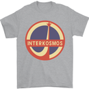 INTERKOSMOS Logo Soviet Space USSR CCCP Mens T-Shirt Cotton Gildan Sports Grey