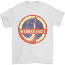 INTERKOSMOS Logo Soviet Space USSR CCCP Mens T-Shirt Cotton Gildan White
