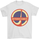 INTERKOSMOS Logo Soviet Space USSR CCCP Mens T-Shirt Cotton Gildan White