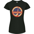 INTERKOSMOS Logo Soviet Space USSR CCCP Womens Petite Cut T-Shirt Black