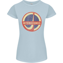 INTERKOSMOS Logo Soviet Space USSR CCCP Womens Petite Cut T-Shirt Light Blue