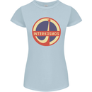 INTERKOSMOS Logo Soviet Space USSR CCCP Womens Petite Cut T-Shirt Light Blue