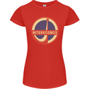 INTERKOSMOS Logo Soviet Space USSR CCCP Womens Petite Cut T-Shirt Red