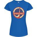 INTERKOSMOS Logo Soviet Space USSR CCCP Womens Petite Cut T-Shirt Royal Blue