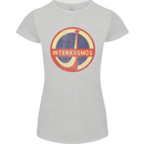 INTERKOSMOS Logo Soviet Space USSR CCCP Womens Petite Cut T-Shirt Sports Grey