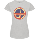 INTERKOSMOS Logo Soviet Space USSR CCCP Womens Petite Cut T-Shirt Sports Grey