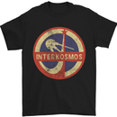 INTERKOSMOS Sputnik Soviet Space USSR CCCP Mens T-Shirt Cotton Gildan Black