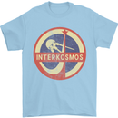 INTERKOSMOS Sputnik Soviet Space USSR CCCP Mens T-Shirt Cotton Gildan Light Blue