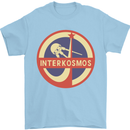 INTERKOSMOS Sputnik Soviet Space USSR CCCP Mens T-Shirt Cotton Gildan Light Blue