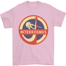 INTERKOSMOS Sputnik Soviet Space USSR CCCP Mens T-Shirt Cotton Gildan Light Pink