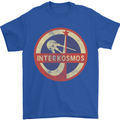 INTERKOSMOS Sputnik Soviet Space USSR CCCP Mens T-Shirt Cotton Gildan Royal Blue