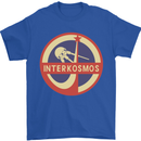 INTERKOSMOS Sputnik Soviet Space USSR CCCP Mens T-Shirt Cotton Gildan Royal Blue