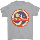 INTERKOSMOS Sputnik Soviet Space USSR CCCP Mens T-Shirt Cotton Gildan Sports Grey