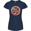 INTERKOSMOS Sputnik Soviet Space USSR CCCP Womens Petite Cut T-Shirt Navy Blue