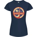 INTERKOSMOS Sputnik Soviet Space USSR CCCP Womens Petite Cut T-Shirt Navy Blue