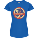 INTERKOSMOS Sputnik Soviet Space USSR CCCP Womens Petite Cut T-Shirt Royal Blue