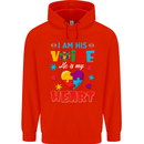 I Am His Voice He My Heart Autism Autistic Childrens Kids Hoodie Bright Red
