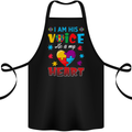 I Am His Voice He My Heart Autism Autistic Cotton Apron 100% Organic Black