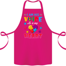 I Am His Voice He My Heart Autism Autistic Cotton Apron 100% Organic Pink