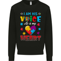 I Am His Voice He My Heart Autism Autistic Kids Sweatshirt Jumper Black