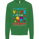 I Am His Voice He My Heart Autism Autistic Kids Sweatshirt Jumper Irish Green