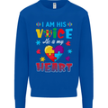 I Am His Voice He My Heart Autism Autistic Kids Sweatshirt Jumper Royal Blue