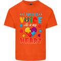 I Am His Voice He My Heart Autism Autistic Kids T-Shirt Childrens Orange