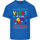 I Am His Voice He My Heart Autism Autistic Kids T-Shirt Childrens Royal Blue