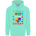 I Am His Voice He My Heart Autism Autistic Mens 80% Cotton Hoodie Peppermint