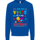 I Am His Voice He My Heart Autism Autistic Mens Sweatshirt Jumper Royal Blue