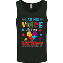I Am His Voice He My Heart Autism Autistic Mens Vest Tank Top Black
