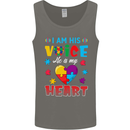 I Am His Voice He My Heart Autism Autistic Mens Vest Tank Top Charcoal