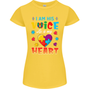 I Am His Voice He My Heart Autism Autistic Womens Petite Cut T-Shirt Yellow