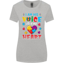 I Am His Voice He My Heart Autism Autistic Womens Wider Cut T-Shirt Sports Grey