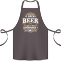 I Brew Beer What's Your Superpower? Alcohol Cotton Apron 100% Organic Dark Grey