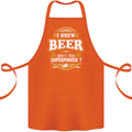 I Brew Beer What's Your Superpower? Alcohol Cotton Apron 100% Organic Orange