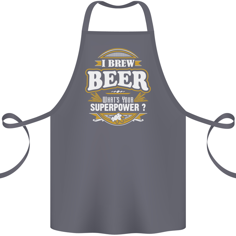 I Brew Beer What's Your Superpower? Alcohol Cotton Apron 100% Organic Steel