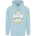 I Brew Beer What's Your Superpower? Alcohol Mens 80% Cotton Hoodie Light Blue